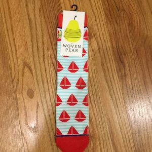 NWT woven pear sailboat socks